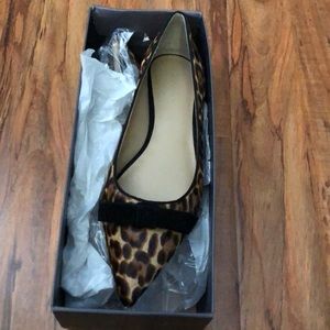 Ann Taylor - New Leopard print flats with bow
